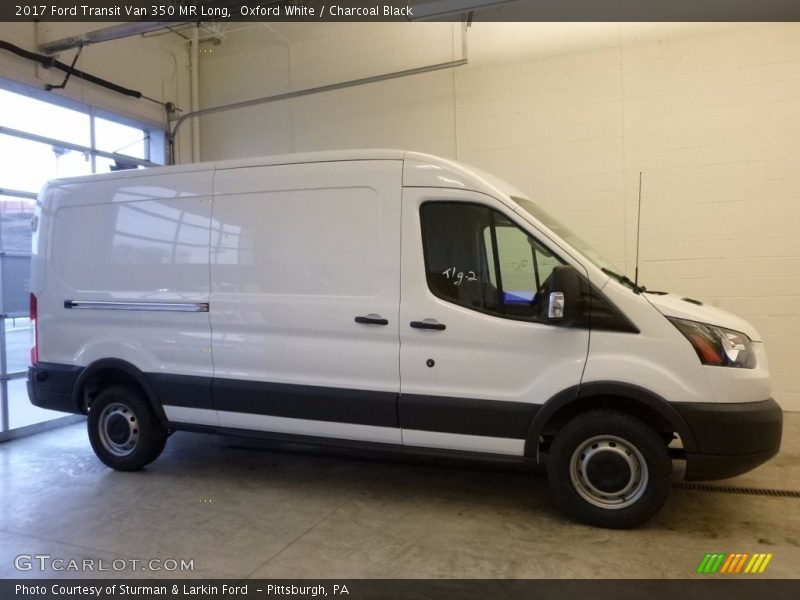 Oxford White / Charcoal Black 2017 Ford Transit Van 350 MR Long