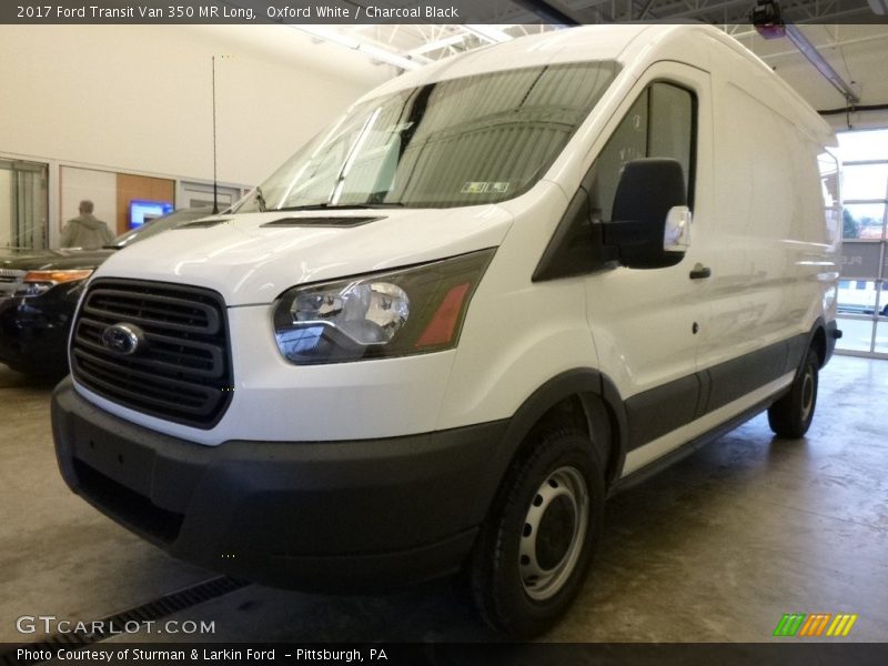 Oxford White / Charcoal Black 2017 Ford Transit Van 350 MR Long