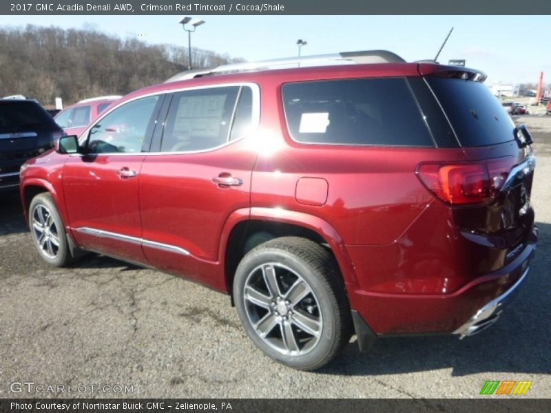 Crimson Red Tintcoat / Cocoa/Shale 2017 GMC Acadia Denali AWD