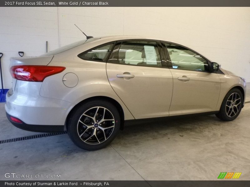 White Gold / Charcoal Black 2017 Ford Focus SEL Sedan