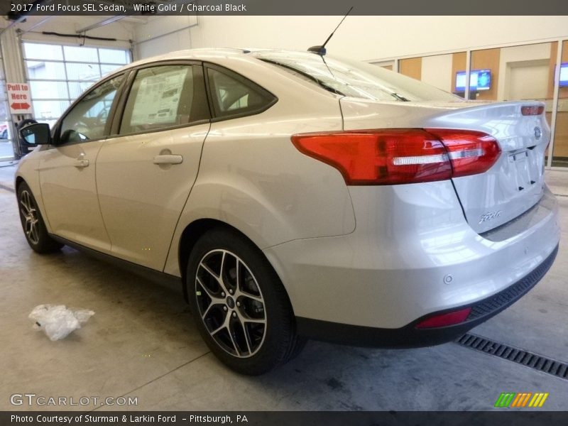 White Gold / Charcoal Black 2017 Ford Focus SEL Sedan