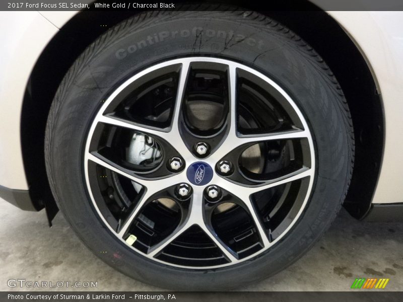 White Gold / Charcoal Black 2017 Ford Focus SEL Sedan