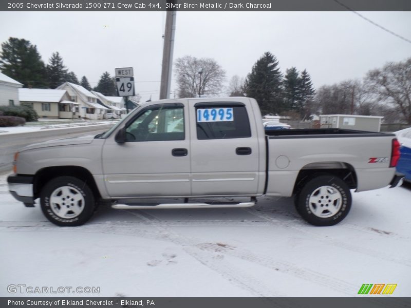 Silver Birch Metallic / Dark Charcoal 2005 Chevrolet Silverado 1500 Z71 Crew Cab 4x4