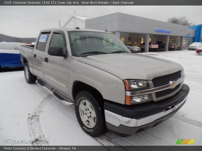 Silver Birch Metallic / Dark Charcoal 2005 Chevrolet Silverado 1500 Z71 Crew Cab 4x4