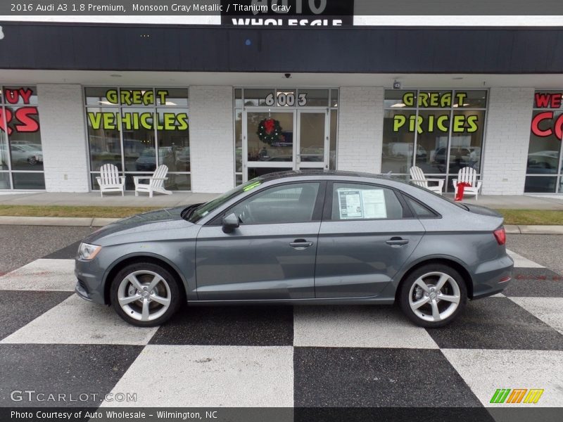 Monsoon Gray Metallic / Titanium Gray 2016 Audi A3 1.8 Premium