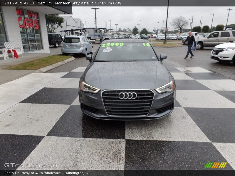 Monsoon Gray Metallic / Titanium Gray 2016 Audi A3 1.8 Premium