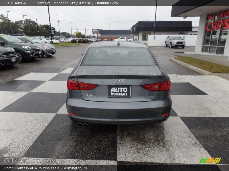 Monsoon Gray Metallic / Titanium Gray 2016 Audi A3 1.8 Premium