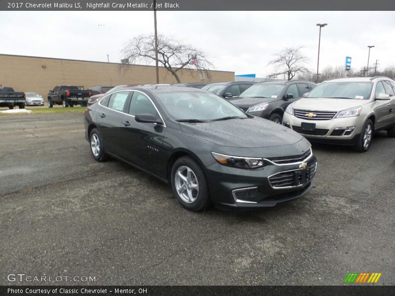 Nightfall Gray Metallic / Jet Black 2017 Chevrolet Malibu LS
