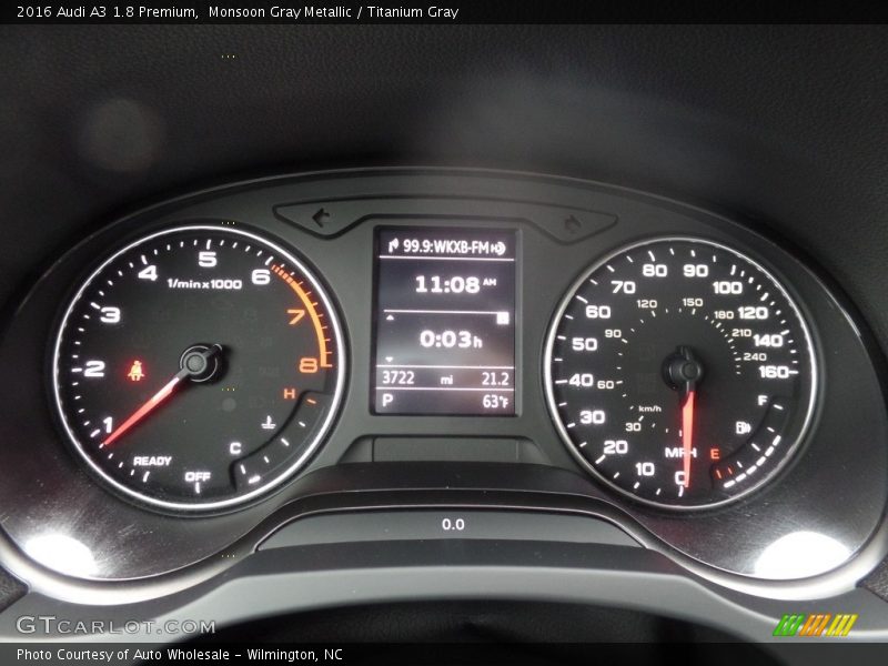 Monsoon Gray Metallic / Titanium Gray 2016 Audi A3 1.8 Premium