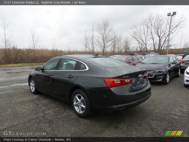 Nightfall Gray Metallic / Jet Black 2017 Chevrolet Malibu LS