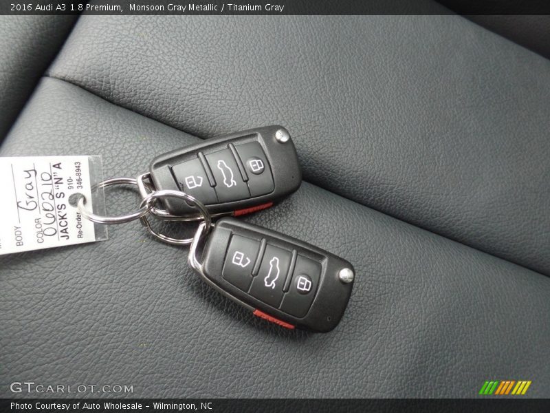 Monsoon Gray Metallic / Titanium Gray 2016 Audi A3 1.8 Premium
