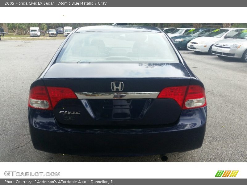 Atomic Blue Metallic / Gray 2009 Honda Civic EX Sedan