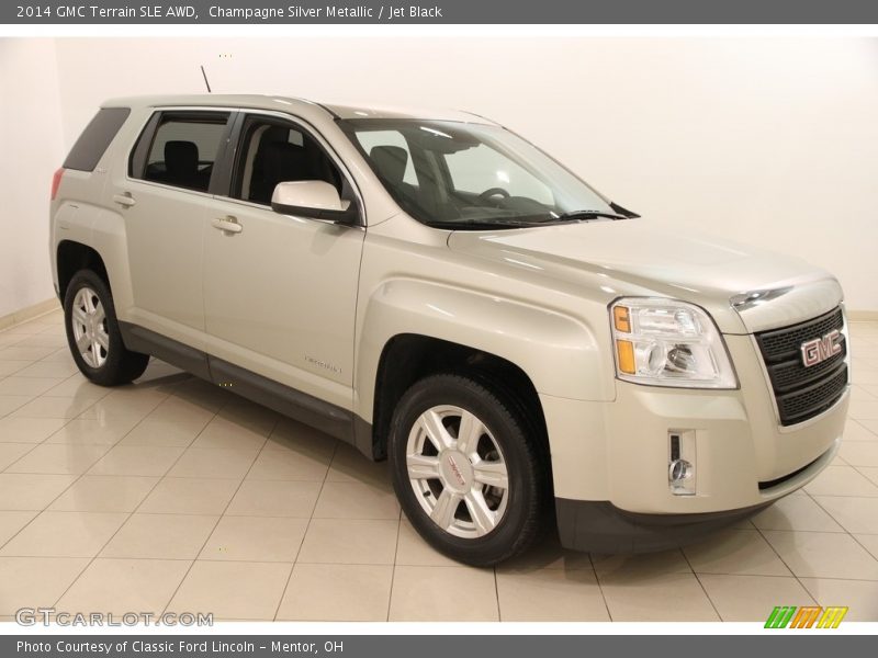Champagne Silver Metallic / Jet Black 2014 GMC Terrain SLE AWD