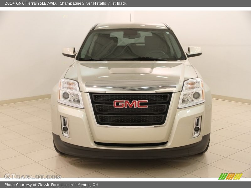 Champagne Silver Metallic / Jet Black 2014 GMC Terrain SLE AWD