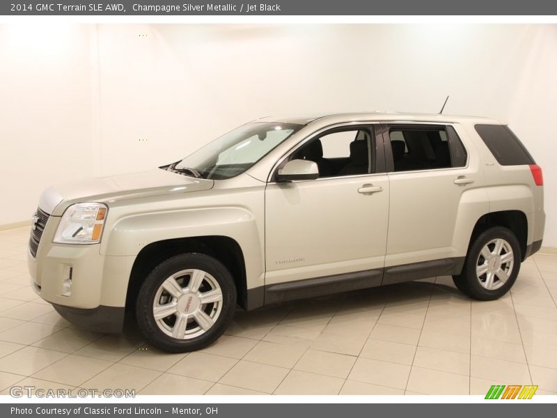 Champagne Silver Metallic / Jet Black 2014 GMC Terrain SLE AWD