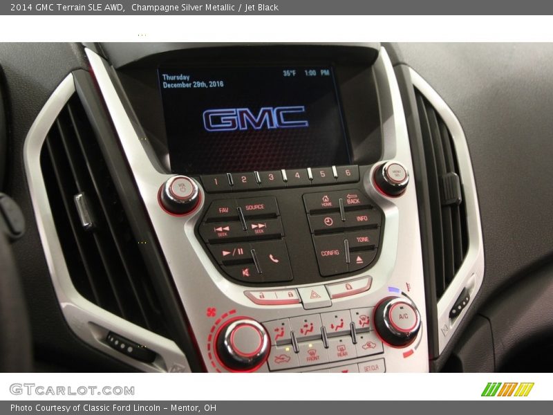 Champagne Silver Metallic / Jet Black 2014 GMC Terrain SLE AWD
