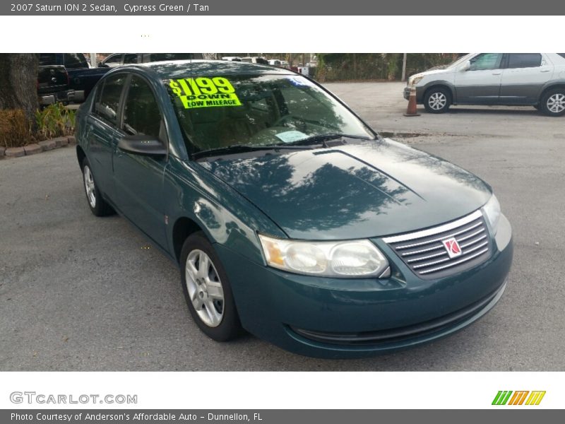 Cypress Green / Tan 2007 Saturn ION 2 Sedan