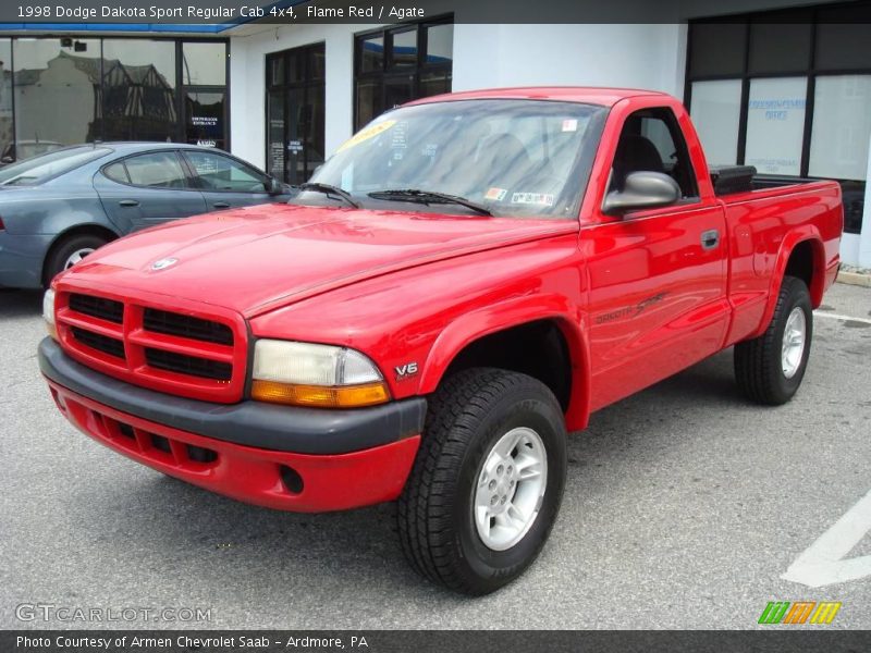Flame Red / Agate 1998 Dodge Dakota Sport Regular Cab 4x4