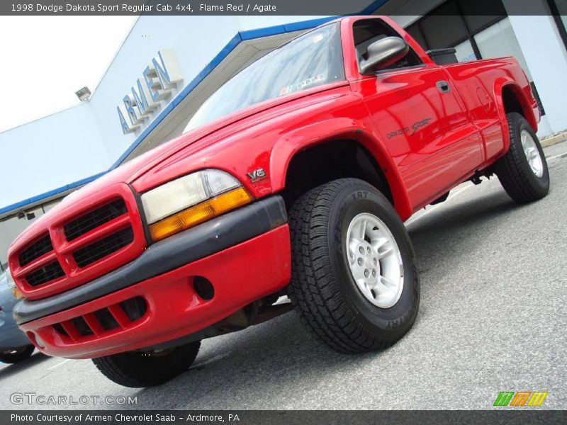 Flame Red / Agate 1998 Dodge Dakota Sport Regular Cab 4x4