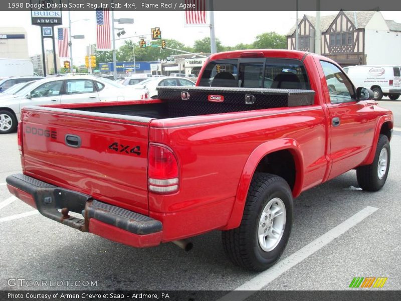 Flame Red / Agate 1998 Dodge Dakota Sport Regular Cab 4x4