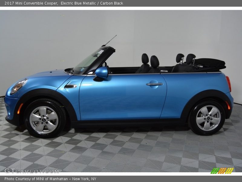 Electric Blue Metallic / Carbon Black 2017 Mini Convertible Cooper