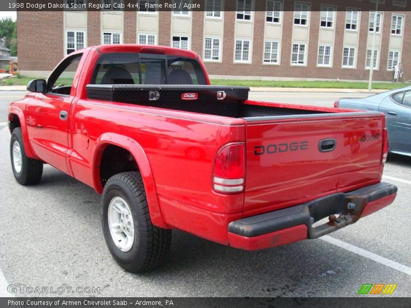 Flame Red / Agate 1998 Dodge Dakota Sport Regular Cab 4x4