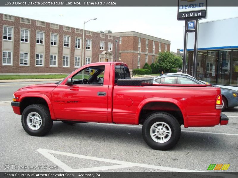 Flame Red / Agate 1998 Dodge Dakota Sport Regular Cab 4x4