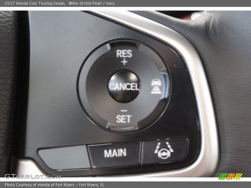 White Orchid Pearl / Ivory 2017 Honda Civic Touring Sedan