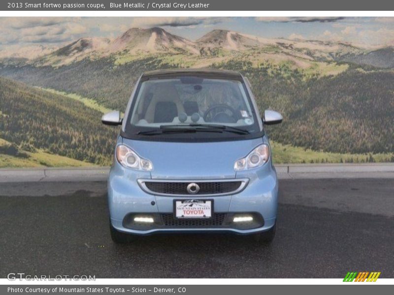 Blue Metallic / Crystal Grey Leather 2013 Smart fortwo passion coupe