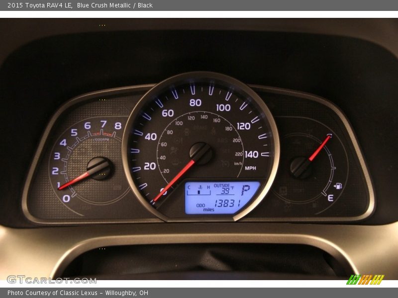 Blue Crush Metallic / Black 2015 Toyota RAV4 LE