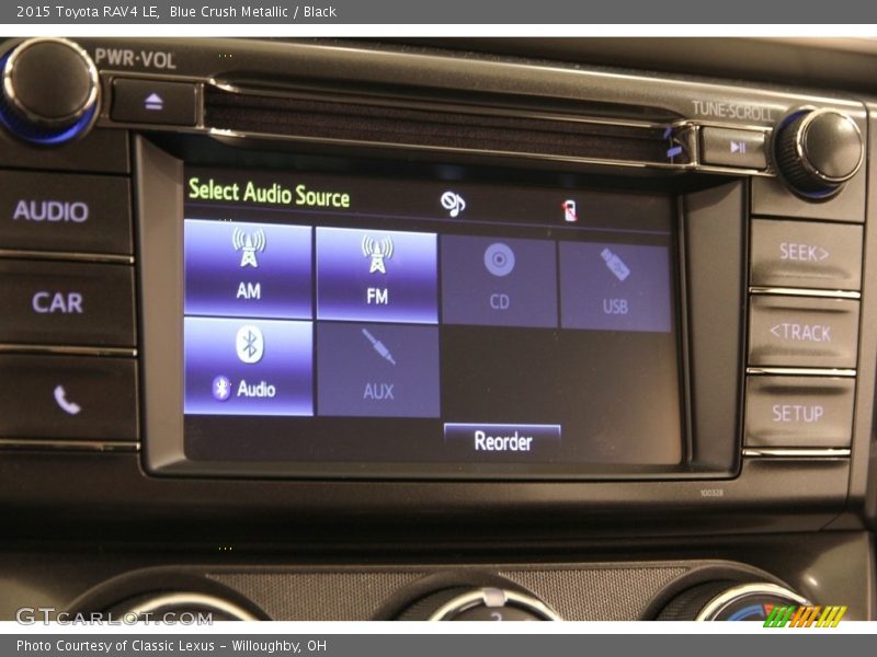 Blue Crush Metallic / Black 2015 Toyota RAV4 LE