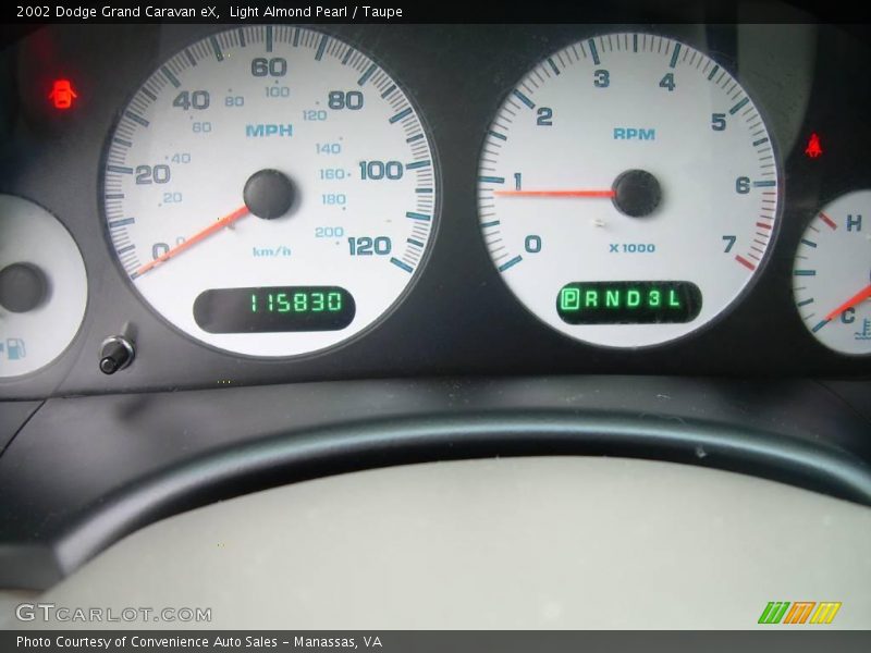 Light Almond Pearl / Taupe 2002 Dodge Grand Caravan eX