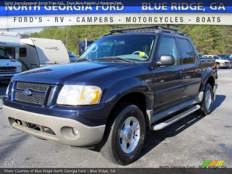 True Blue Metallic / Medium Flint 2003 Ford Explorer Sport Trac XLS