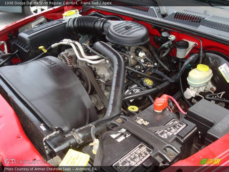 Flame Red / Agate 1998 Dodge Dakota Sport Regular Cab 4x4