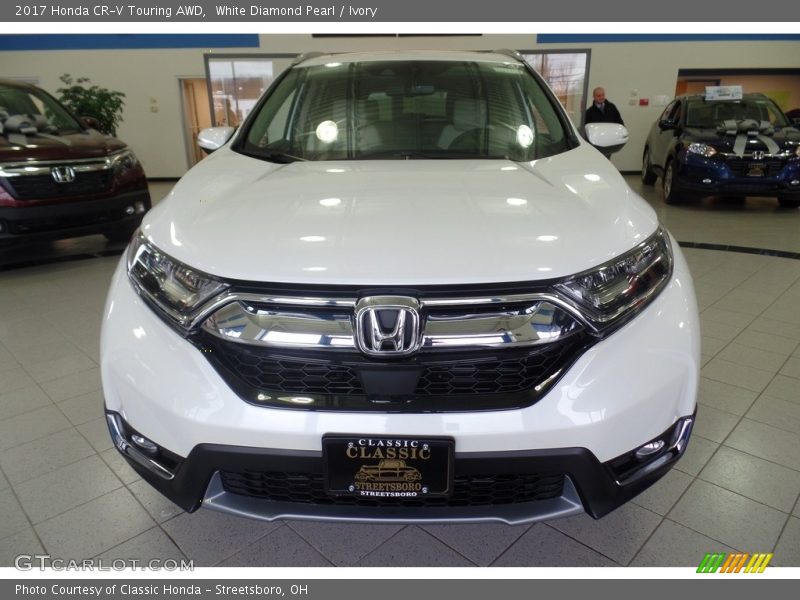 White Diamond Pearl / Ivory 2017 Honda CR-V Touring AWD