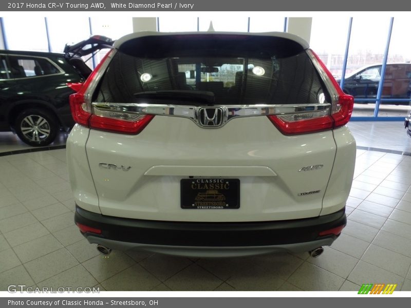 White Diamond Pearl / Ivory 2017 Honda CR-V Touring AWD