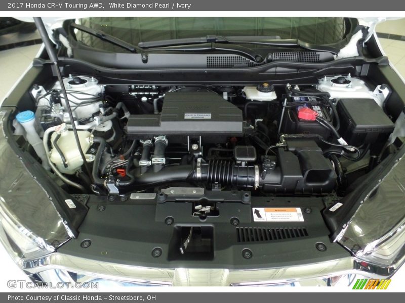 White Diamond Pearl / Ivory 2017 Honda CR-V Touring AWD