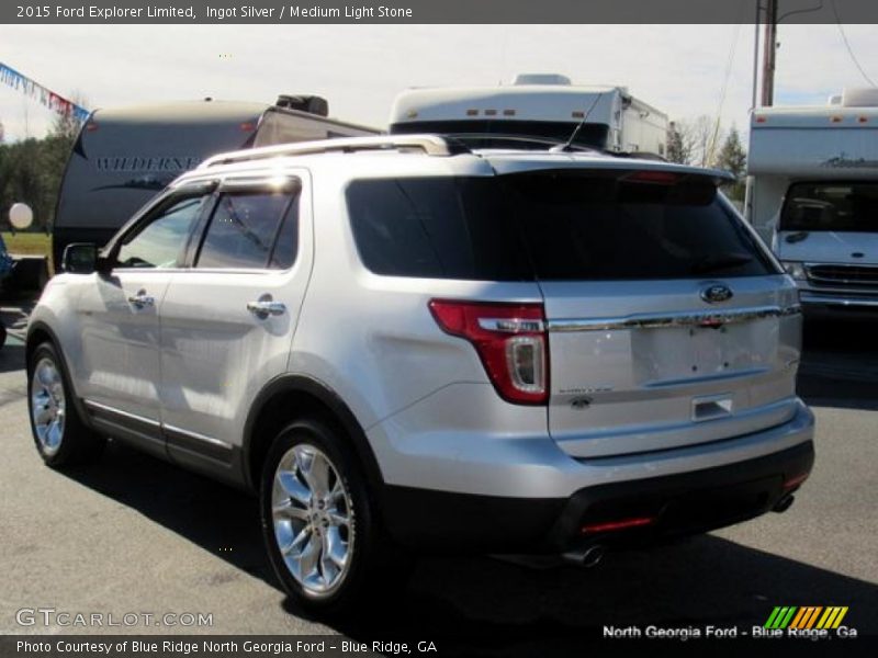 Ingot Silver / Medium Light Stone 2015 Ford Explorer Limited