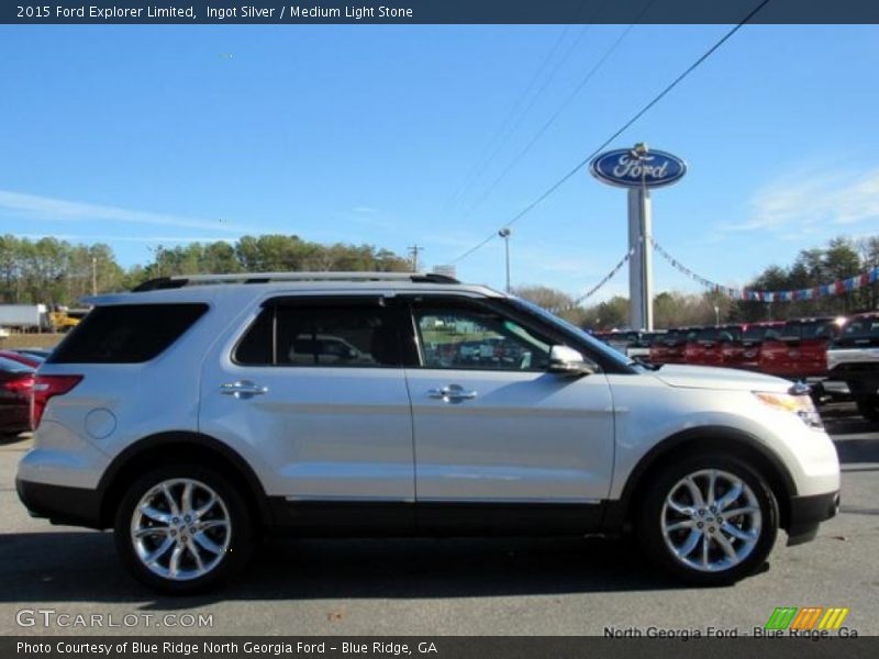 Ingot Silver / Medium Light Stone 2015 Ford Explorer Limited