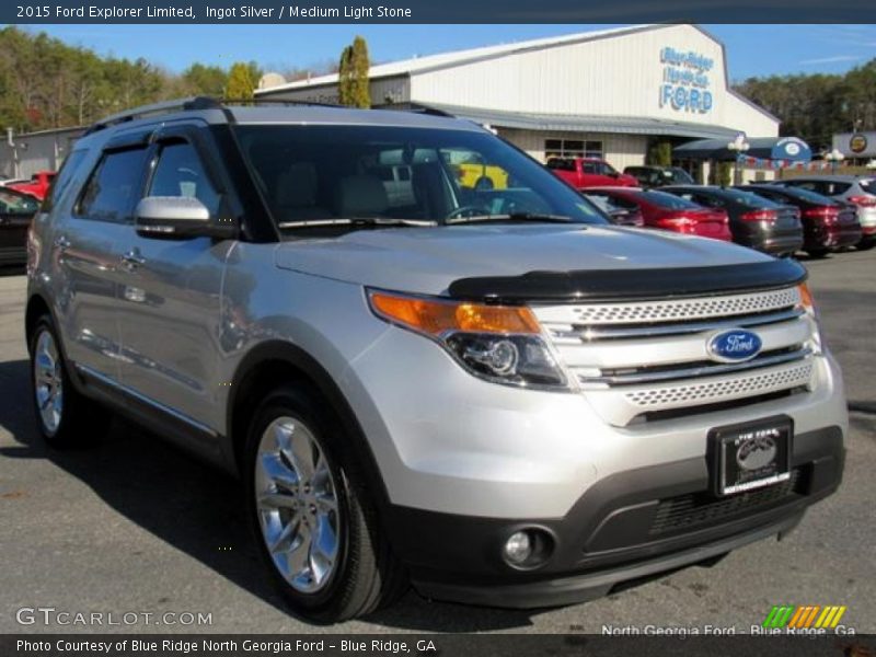 Ingot Silver / Medium Light Stone 2015 Ford Explorer Limited