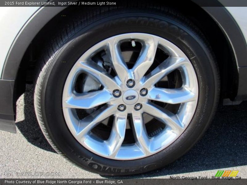 Ingot Silver / Medium Light Stone 2015 Ford Explorer Limited