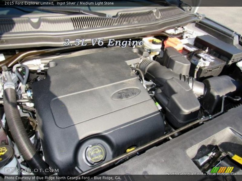 Ingot Silver / Medium Light Stone 2015 Ford Explorer Limited