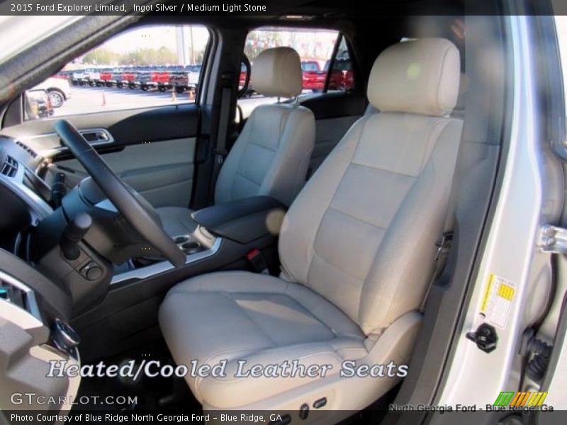 Ingot Silver / Medium Light Stone 2015 Ford Explorer Limited