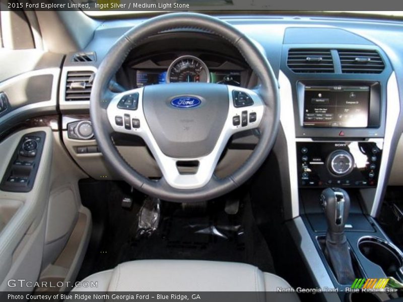 Ingot Silver / Medium Light Stone 2015 Ford Explorer Limited