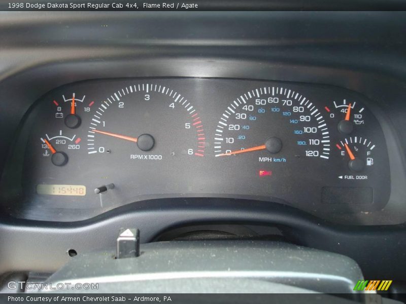 Flame Red / Agate 1998 Dodge Dakota Sport Regular Cab 4x4