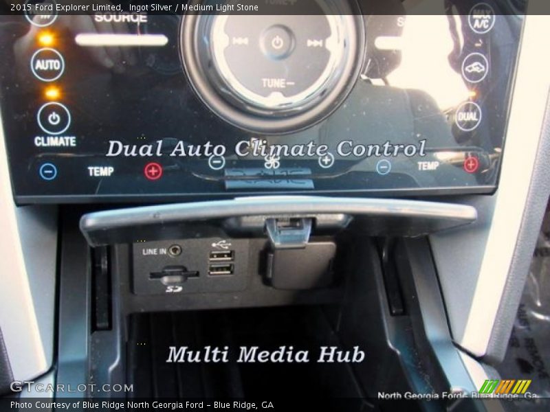 Ingot Silver / Medium Light Stone 2015 Ford Explorer Limited
