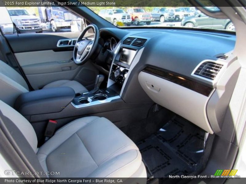Ingot Silver / Medium Light Stone 2015 Ford Explorer Limited