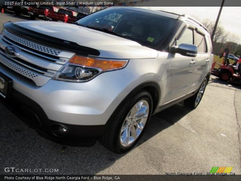 Ingot Silver / Medium Light Stone 2015 Ford Explorer Limited