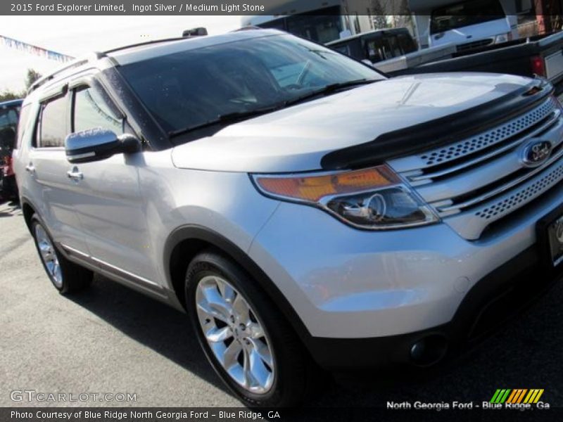 Ingot Silver / Medium Light Stone 2015 Ford Explorer Limited