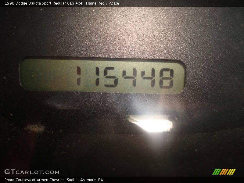 Flame Red / Agate 1998 Dodge Dakota Sport Regular Cab 4x4